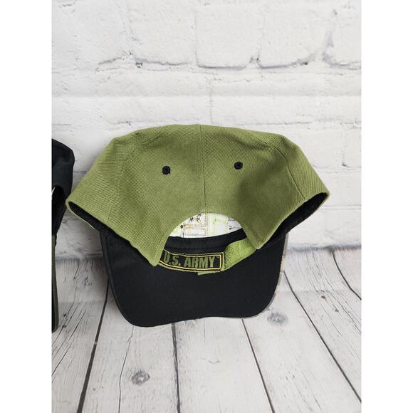 U.S. Army Black Camo Eagle Shield Embroidered Ball Cap Hat 1776 Strapbacks LOT - Picture 5 of 5